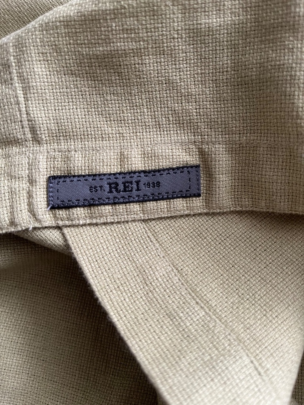 REI Men's Hemp and Cotton Leaf Green Short Sleeve Shirt Size XXL - Picture 4 of 7